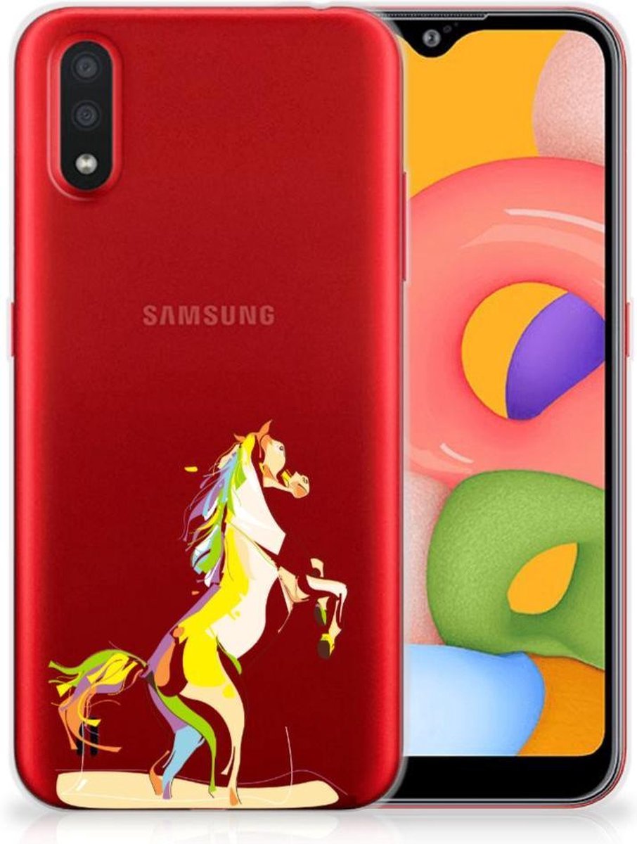 Samsung Galaxy A01 Telefoonhoesje met Naam Horse Color