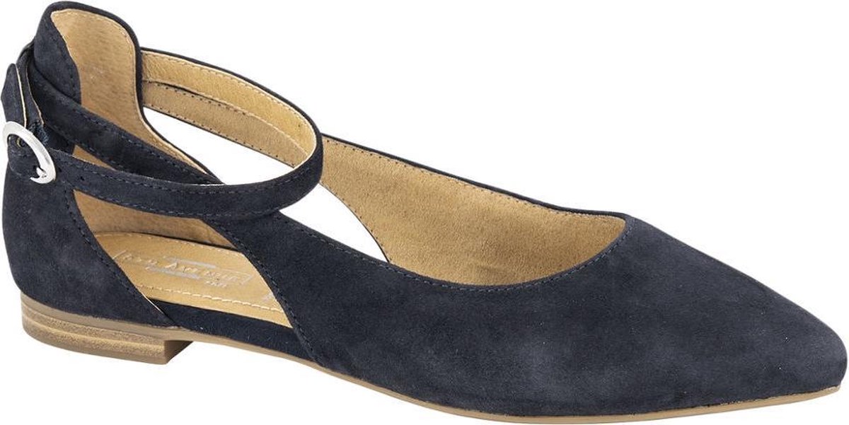 5th Avenue Dames Donkerblauwe suède ballarina cut out - Maat 36 | bol.com