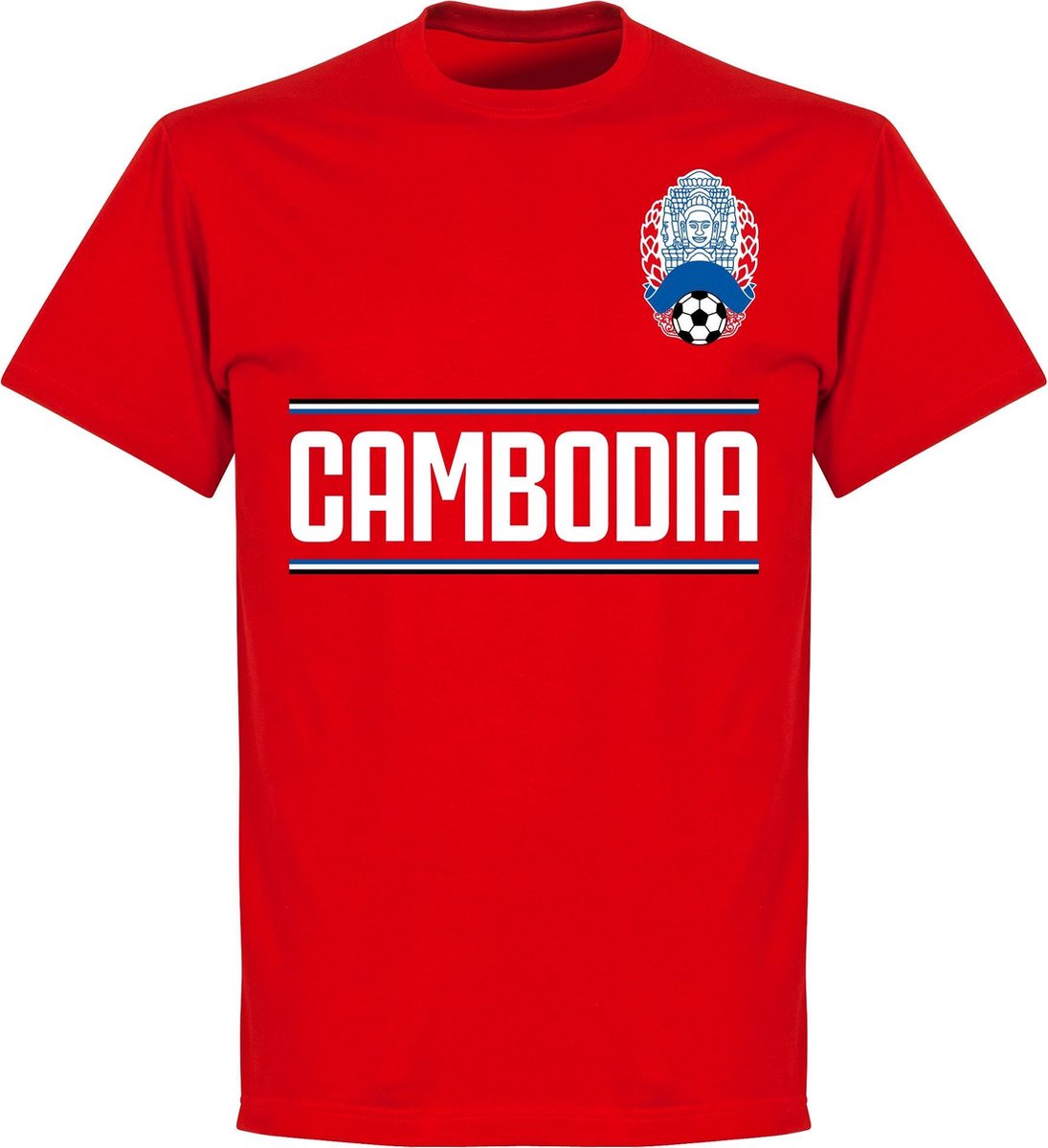 Cambodja Team T-Shirt - Rood - XXXL