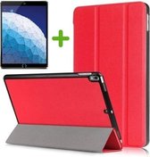 iPad Air 10.5 (2019) hoesje - Tri-Fold Book Case + Screenprotector - Rood