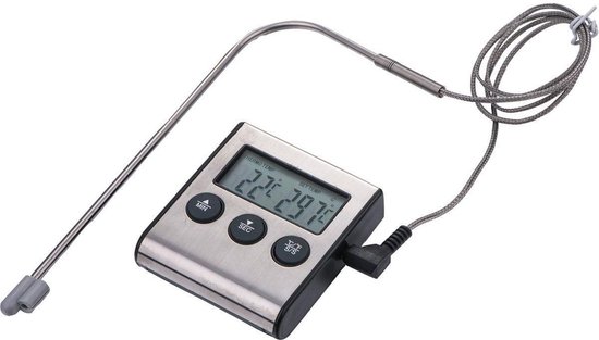 Voorwaarden Ministerie commando Benson Digitale Keukenthermometer - Vleesthermometer - Incl. timer, warmte  alarm en... | bol.com