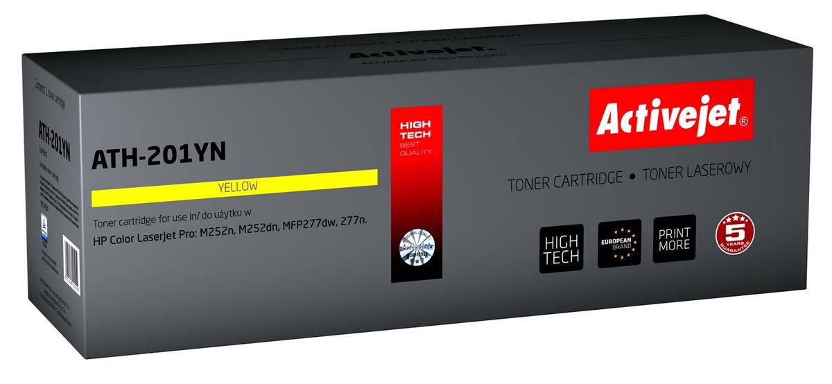 Toner Activejet ATH-201YN (replacement HP 201A CF402A; Supreme; 1 400 pages; Yellow)