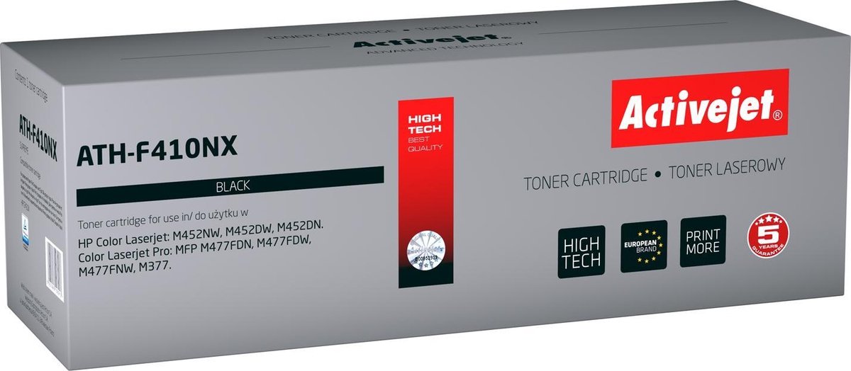 Toner Activejet ATH-F410NX (replacement HP 410X CF410X; Supreme; 6 500 pages; Black)