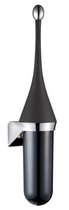 Marplast Toiletborstel A65801NE- Muurbevestiging – Zwart met chroom – vervangbare nylon borstel kop