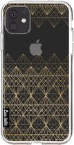 Casetastic Apple iPhone 11 Hoesje - Softcover Hoesje met Design - Golden Diamonds Print