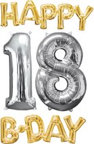 AMSCAN - Happy 18 b-day aluminium ballon - Decoratie > Slingers en hangdecoraties