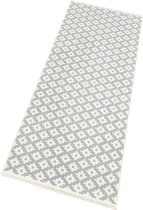 Moderne loper ruiten Lattice - grijs/creme 80x250 cm