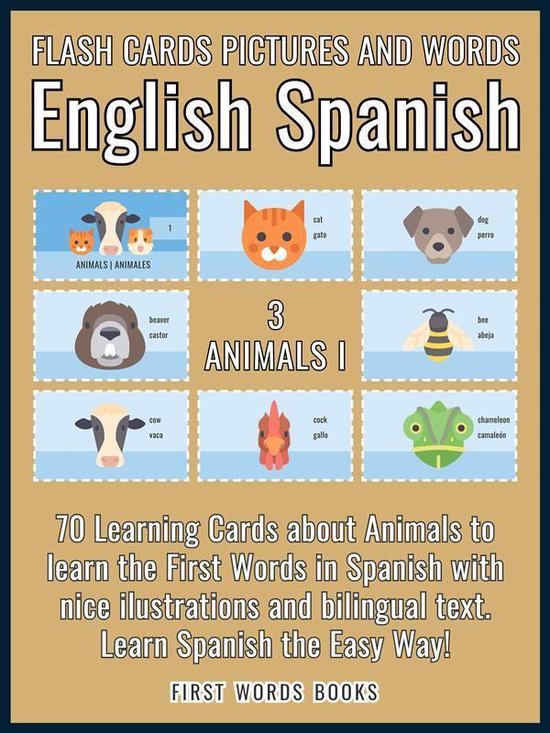 First Words In Spanish (English Spanish) 3 - 3 - Animals I - ... - cover