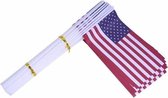 Zwaaivlaggetjes USA 150 stuks - Feestversiering/decoratie landen thema - Amerika decoratie