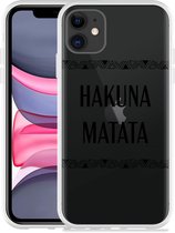 Geschikt voor Apple iPhone 11 Hoesje Hakuna Matata black - Designed by Cazy