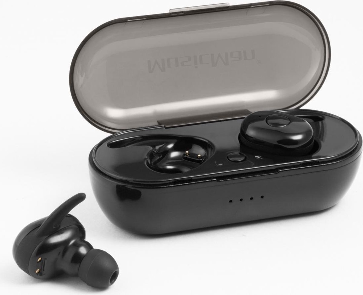 Technaxx BT-X49 volledig draadloze In-ear headset - met oplaadcase - Zwart
