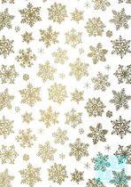 Kerstpapier Sneeuwkristallen K891661-2 MTpapier- Breedte 40 cm - m lang - Breedte 40  cm - K891661-2-40cm