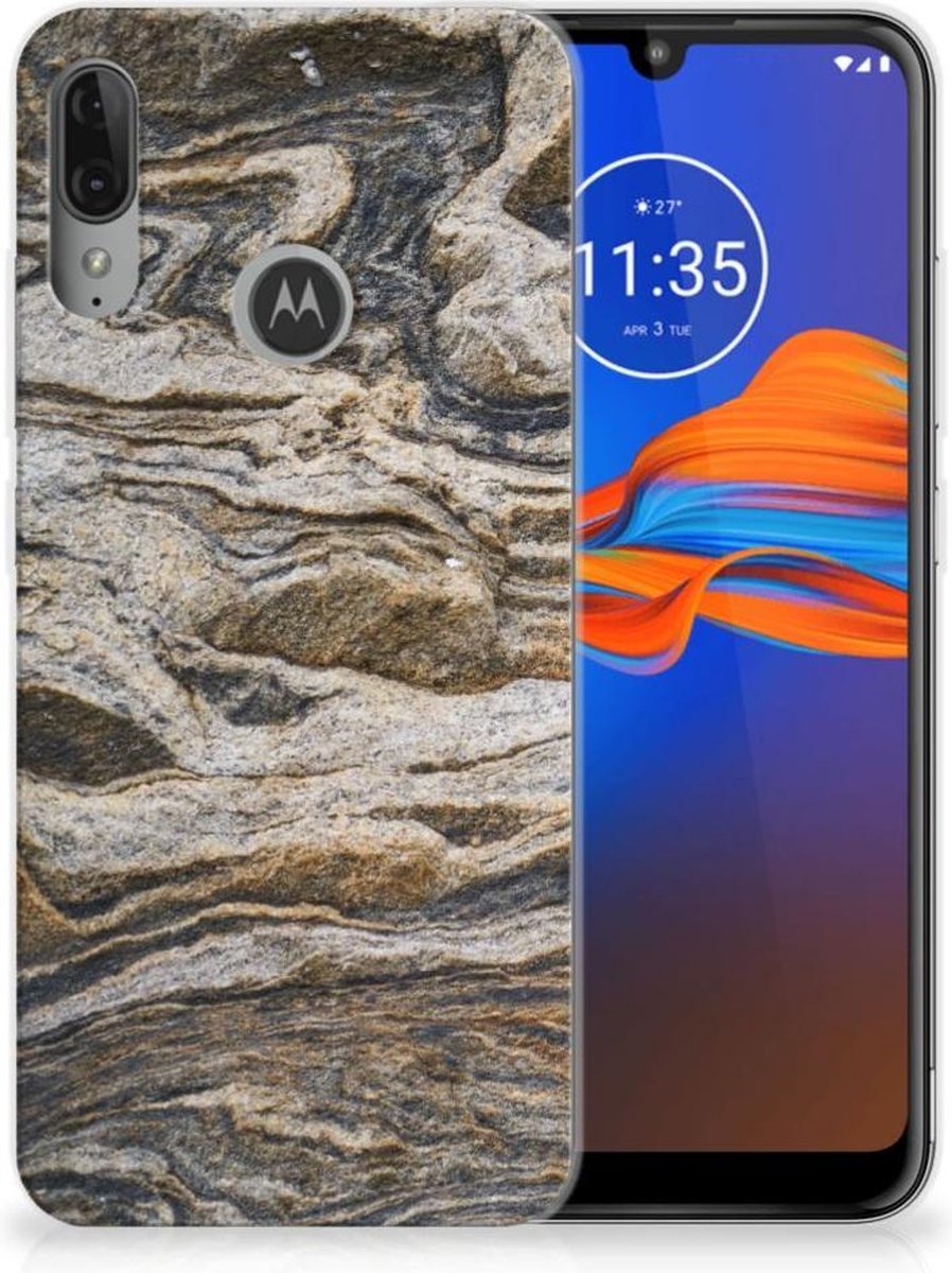 Motorola Moto E6 Plus TPU Siliconen Hoesje Steen