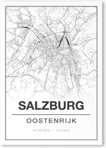 Poster/plattegrond SALZBURG - A4