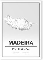 Poster/plattegrond MADEIRA - A4