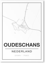 Poster/plattegrond OUDESCHANS - A4