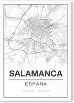Poster/plattegrond SALAMANCA - 30x40cm