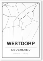 Poster/plattegrond WESTDORP - 30x40cm