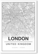 Poster/plattegrond LONDON - A4