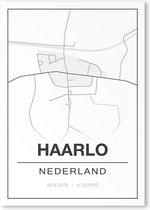 Poster/plattegrond HAARLO - 30x40cm