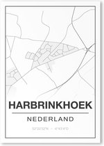 Poster/plattegrond HARBRINKSHOEK - 30x40cm