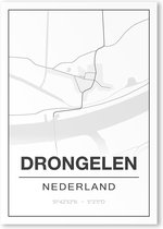 Poster/plattegrond DRONGELEN - A4
