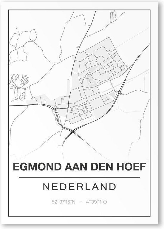 Poster/plattegrond EGMONDAANDENHOEF A4