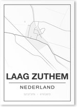 Poster/plattegrond LAAG ZUTHEM - 30x40cm