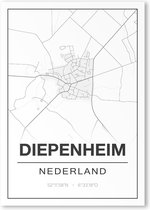 Poster/plattegrond DIEPENHEIM - 30x40cm