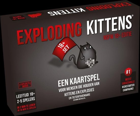 Thumbnail van een extra afbeelding van het spel Exploding Kittens NSFW Editie - Nederlandstalig Kaartspel