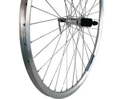 Roland achterwiel 28 uitval cass 8v Alu V-profil zilver