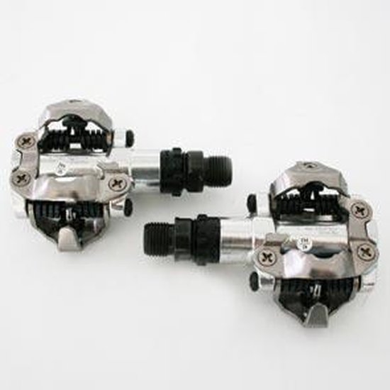 Pedaalset Shimano SPD M520 met plaatjes SM-SH51 - zilver — afbeelding 5