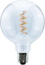 Segula LED-lamp - E27 - Led lamp binnen - Globe 125 Curved Spirale