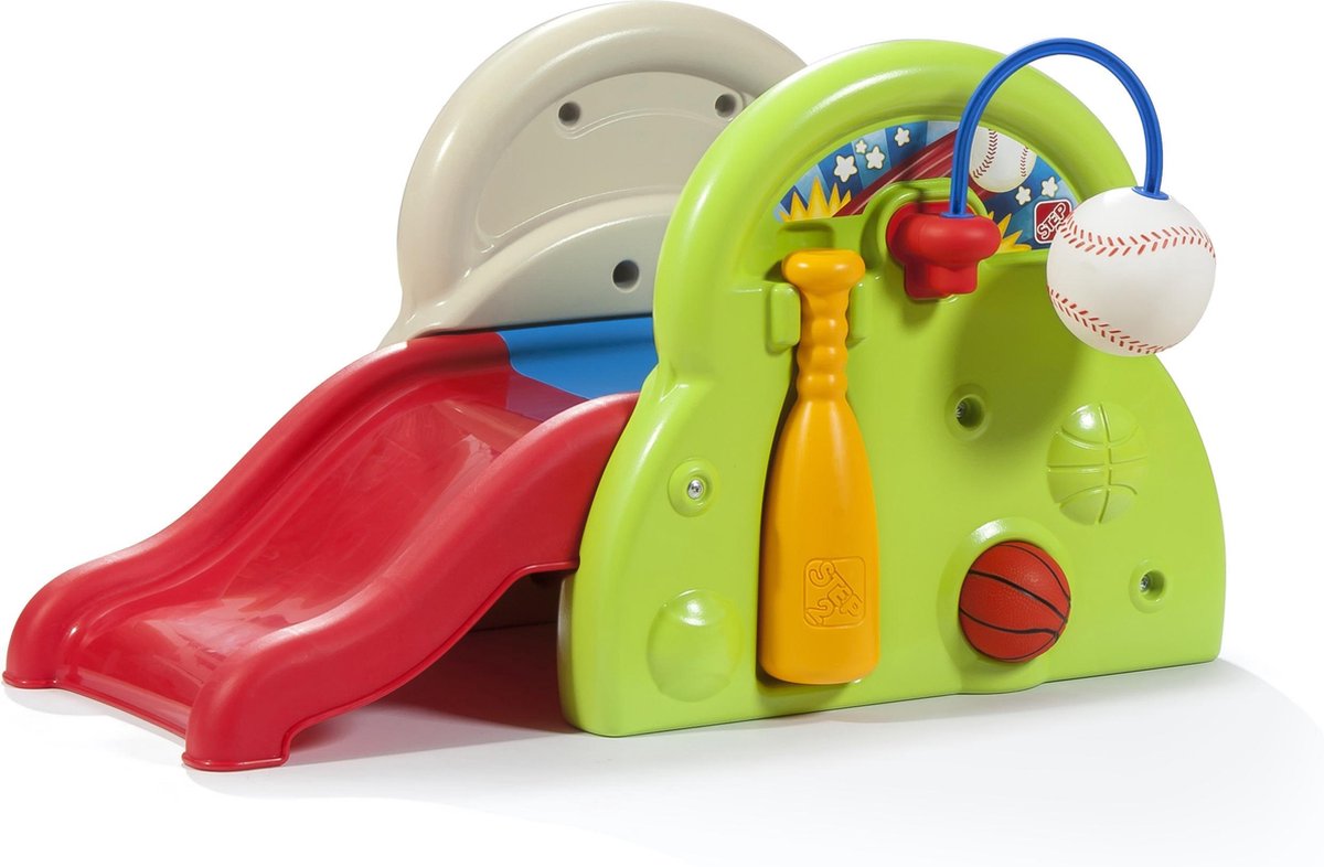Step2 Sports-Tastic Activity Center - Speeltoestel met Sport accessoires voor kinderen - Glijbaan Basketbal Voetbal en Honkbal set voor peuters - Speelgoed van plastic / kunststof