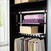 Ruco Ophangbaar opbergsysteem kledingkast - Grijs - Ophangen zonder boren, Verstelbaar
