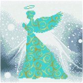 Diamond Painting Volwassenen - Ronde Steentjes - Volledig Pakket - Hobby - Diamond Dotz® - LA51148 - Blauwe kerst engel 30.50 x 30.50cm