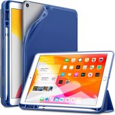 ESR - Tablet Hoes geschikt voor de Apple iPad 2021 (10.2 Inch) - Rebound Pencil Case - Donker Blauw