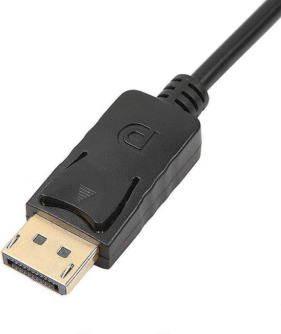 Gold-Plated Displayport Naar HDMI Kabel Adapter Converter - Full HD 1080P - Verloopkabel Splitter - Male To Male - Plug&Play - Gold-Plated - 180 Centimeter - AA Commerce