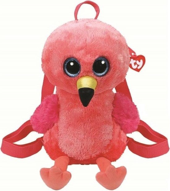 Pluche Ty Beanie roze flamingo rugzak Gilda voor kinderen - Flamingo dieren  knuffel... | bol