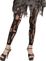 WIDMANN - Gescheurde zombie legging voor vrouwen - Zwart - XL