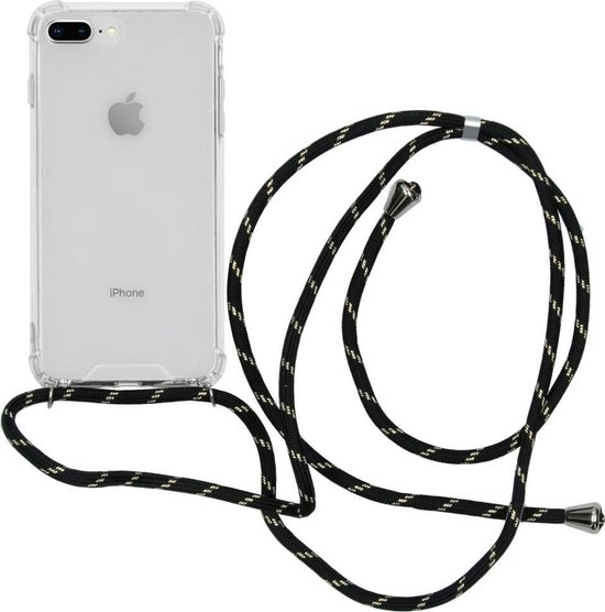 Hoogland Onderzoek stap iMoshion Backcover met koord iPhone 8 Plus / 7 Plus hoesje - Zwart Goud |  bol.com