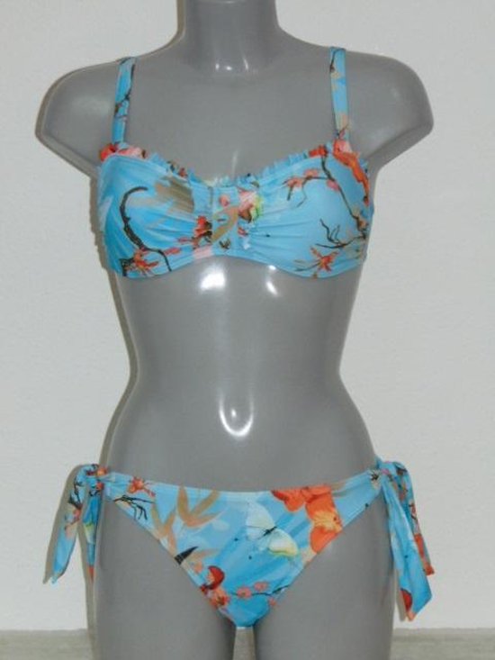 Mila Blossom Turquoise/Print Bikini Maat 42 bol