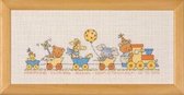 borduurpakket 12-2421 bobbi/happy friends, geboorte, trein