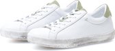 KUNOKA Alex white/soft green collar - Sneakers Dames - maat 40 - Wit Groen