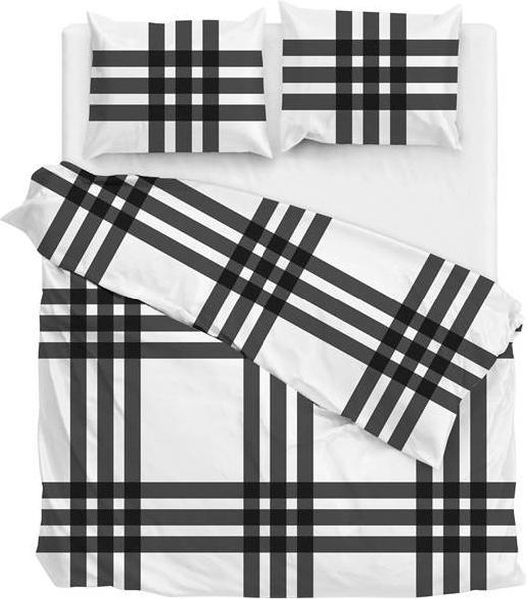 Zo! Home Square - Dekbedovertrek - Flanel - Litsjumeaux - 260x200/220 cm + 2 kussenslopen 60x70 cm - Grijs