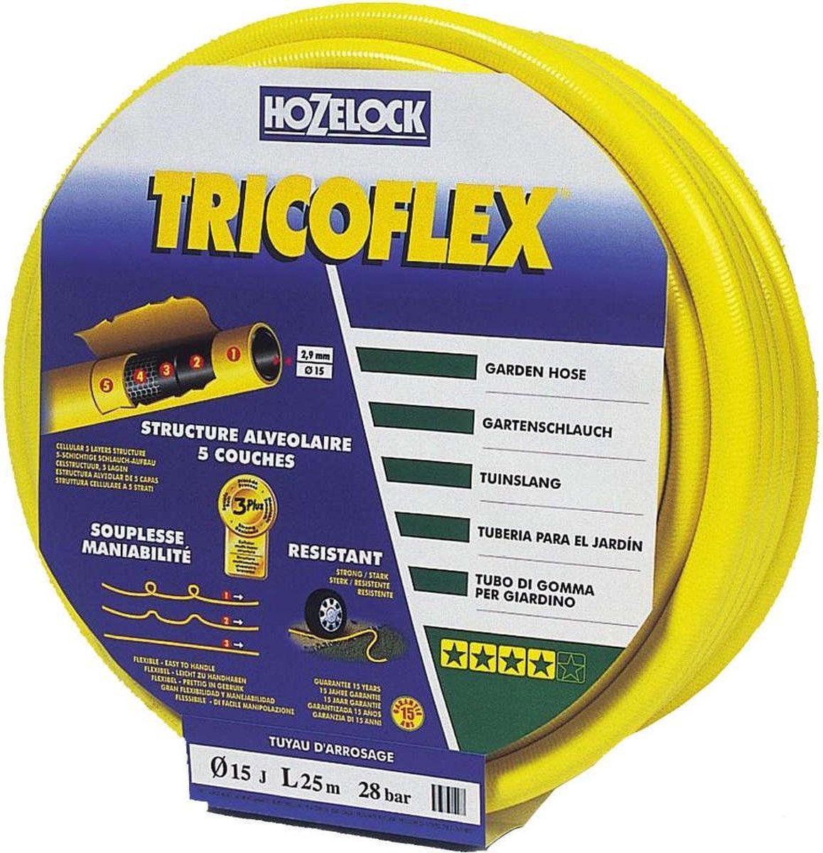 Tricoflex - flexibele Waterslang - Tuinslang - 1/2 (12,5mm x 17,8mm) - 100m