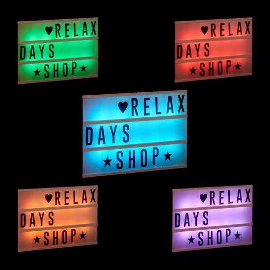 Relaxdays lightbox | 85 letters & symbolen