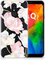 Back Cover LG Q7 TPU Siliconen Hoesje Lovely Flowers