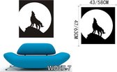 Sticker Decoratie Tribal Wolf Dog Animal Vinyl Decal Art Stylish Ahesive Home Decor Sticker Wall Stickers Home Decoration - WOLF7 / Small