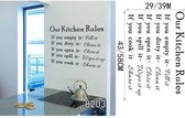 3D Sticker Decoratie Creatief DIY Personaliseer Keuken Muursticker Keuken Decal Home Decor Restaurant Decoratie Hotel Wallpaper Aangepast Wall Art - 8203 / Large